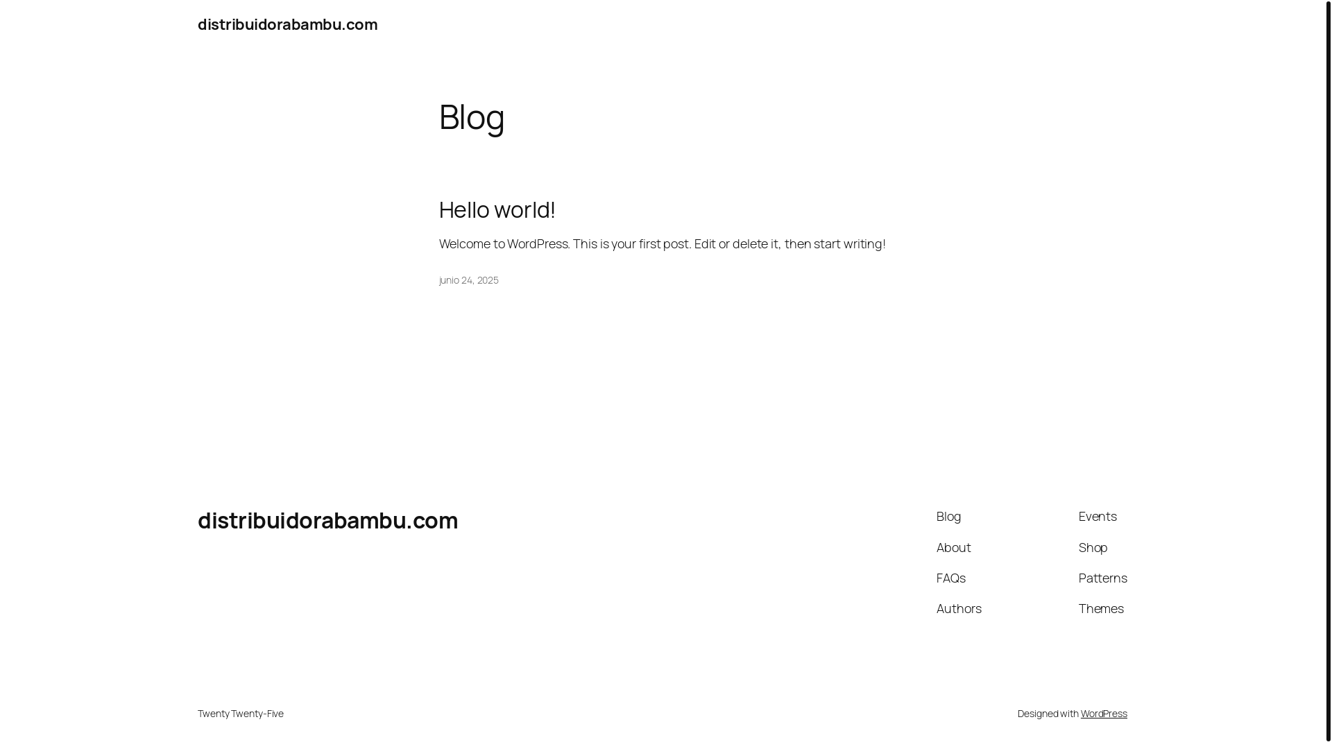 website screenshot of https://distribuidorabambu.com/