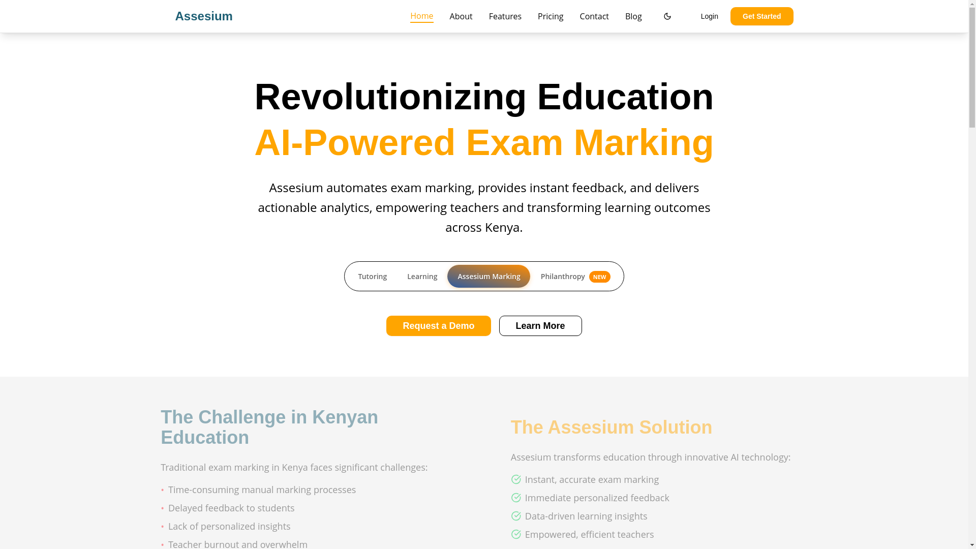 website screenshot of https://assesium-working-landing-webpage-v1-0-0.pages.dev/
