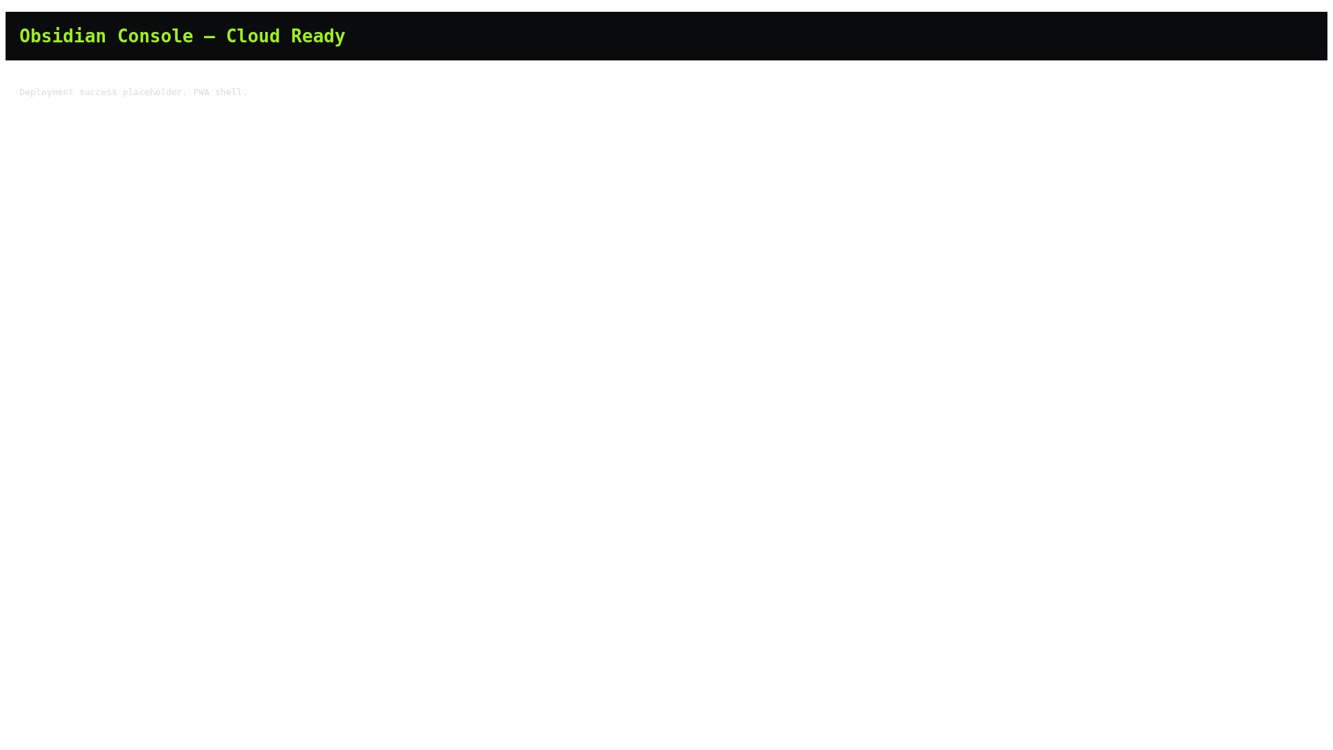 website screenshot of https://obsidian-console.pages.dev/