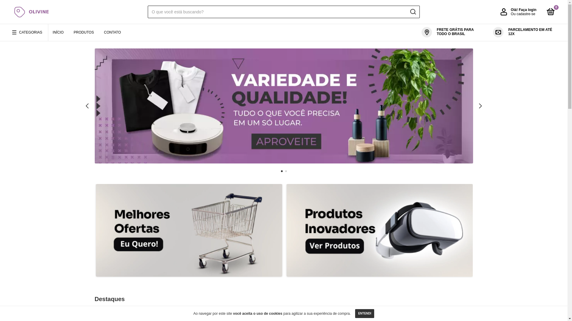 website screenshot of https://olivineonline.com/