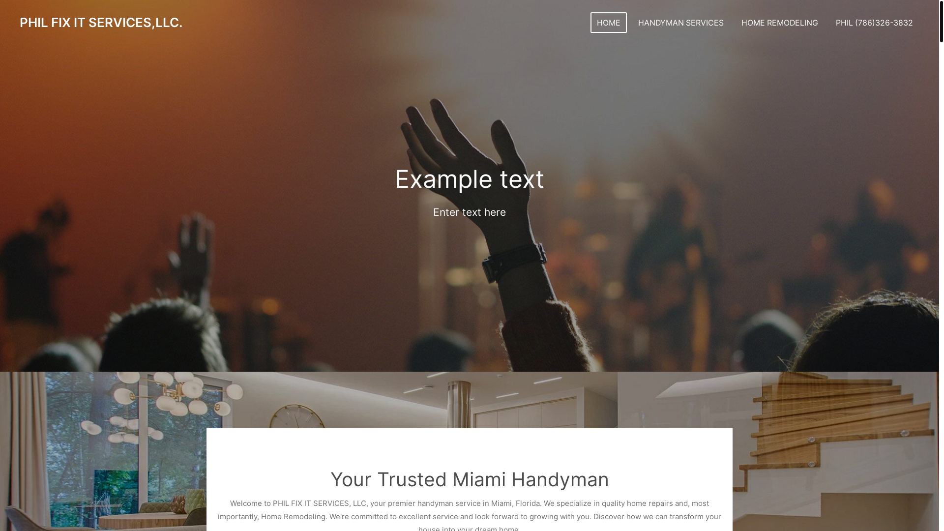 website screenshot of https://philfixitservicesllc.com/