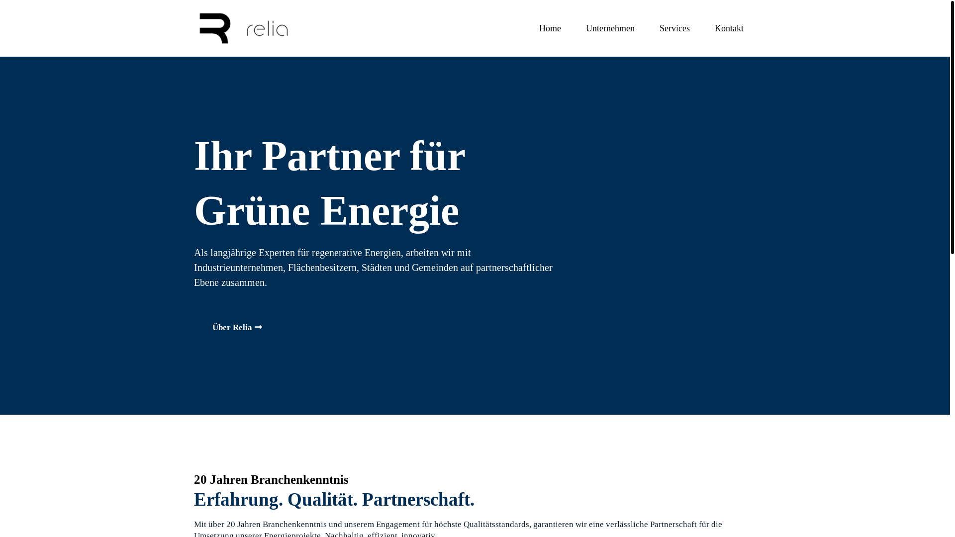 website screenshot of https://reliainvestment.de/