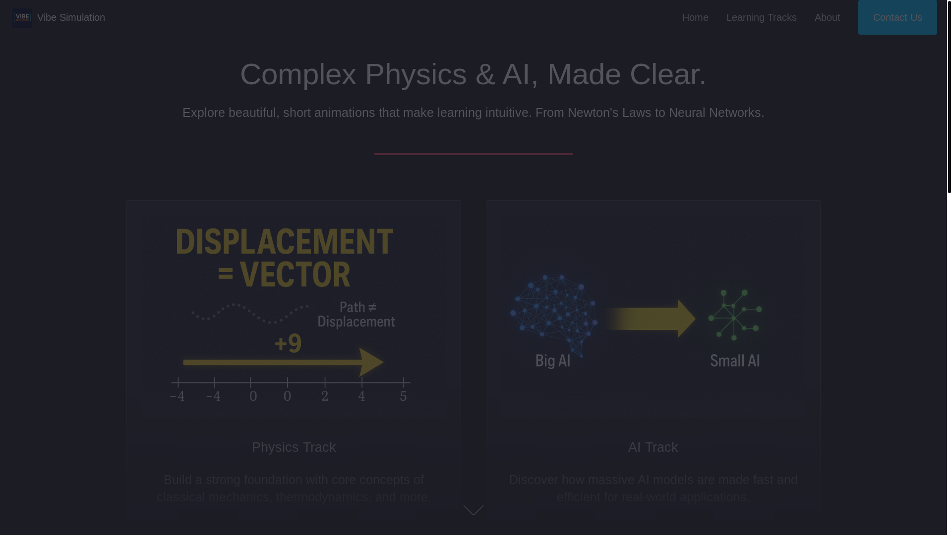 website screenshot of https://vibesimulation-site.pages.dev/