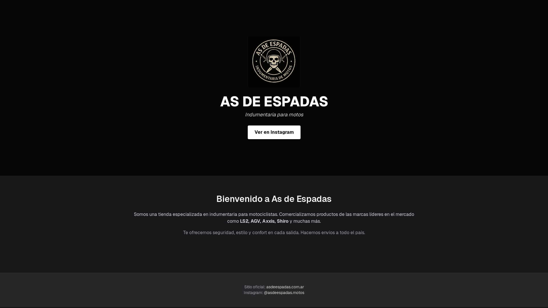 website screenshot of https://asdeespadas.com.ar/
