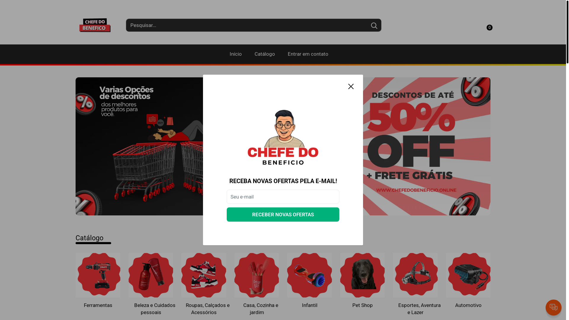 website screenshot of https://chefedobeneficio.online/