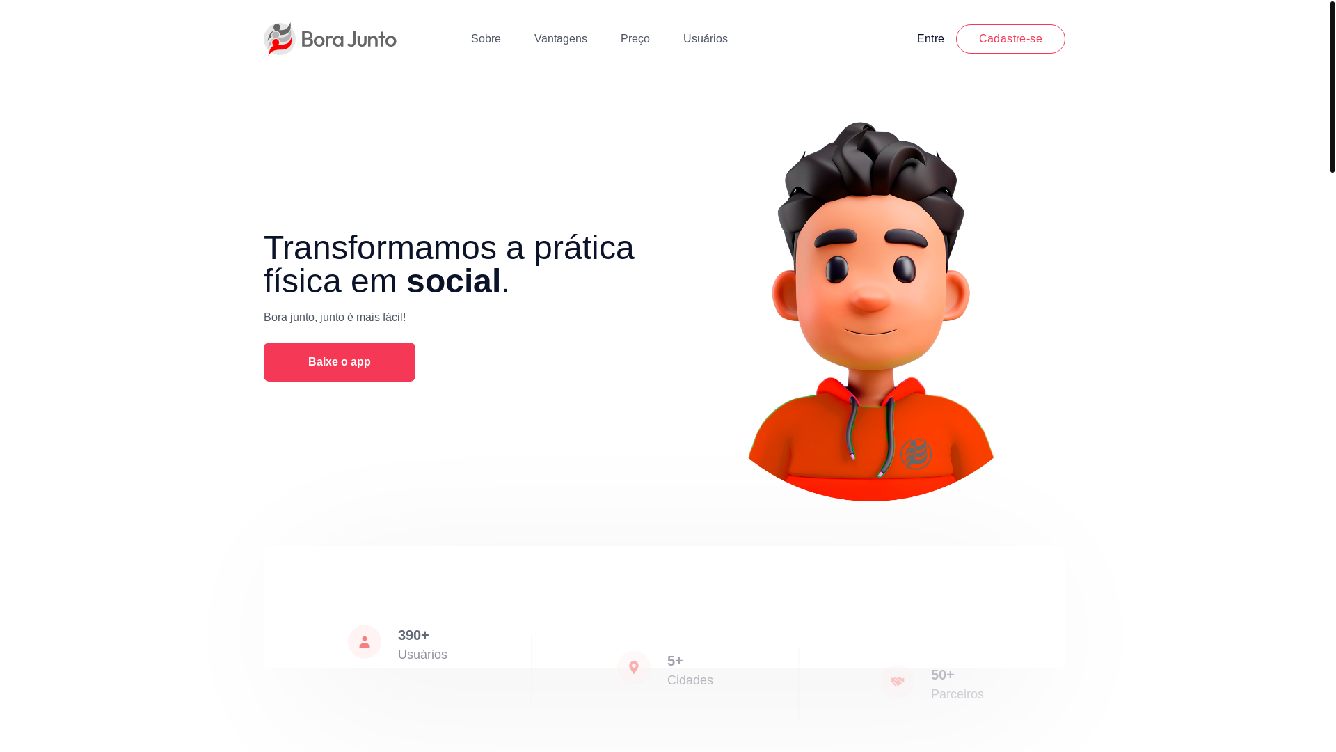 website screenshot of https://bora-junto-landingpage.pages.dev/