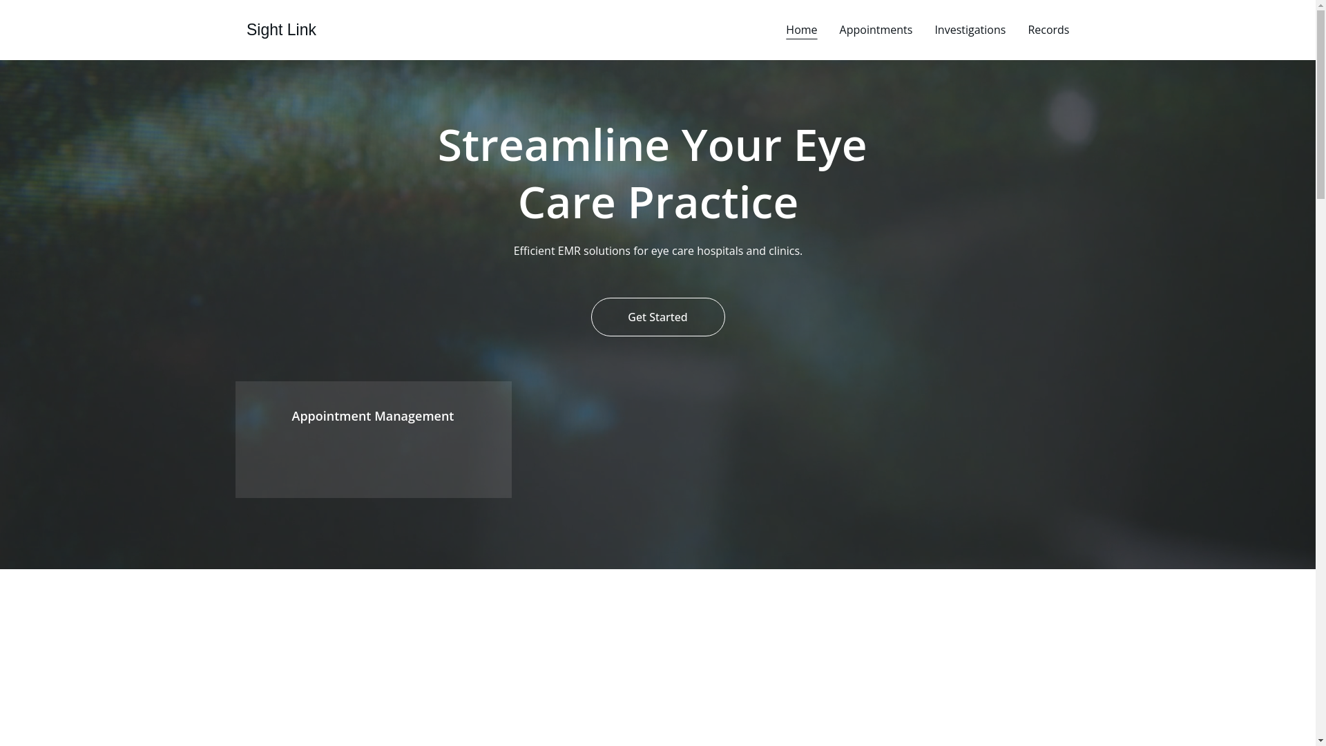 website screenshot of https://sightlink.in/