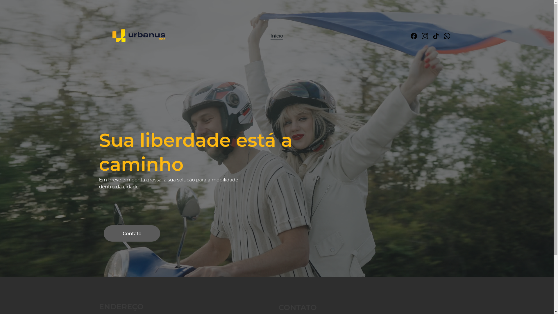 website screenshot of https://urbanusmobilidade.com.br/