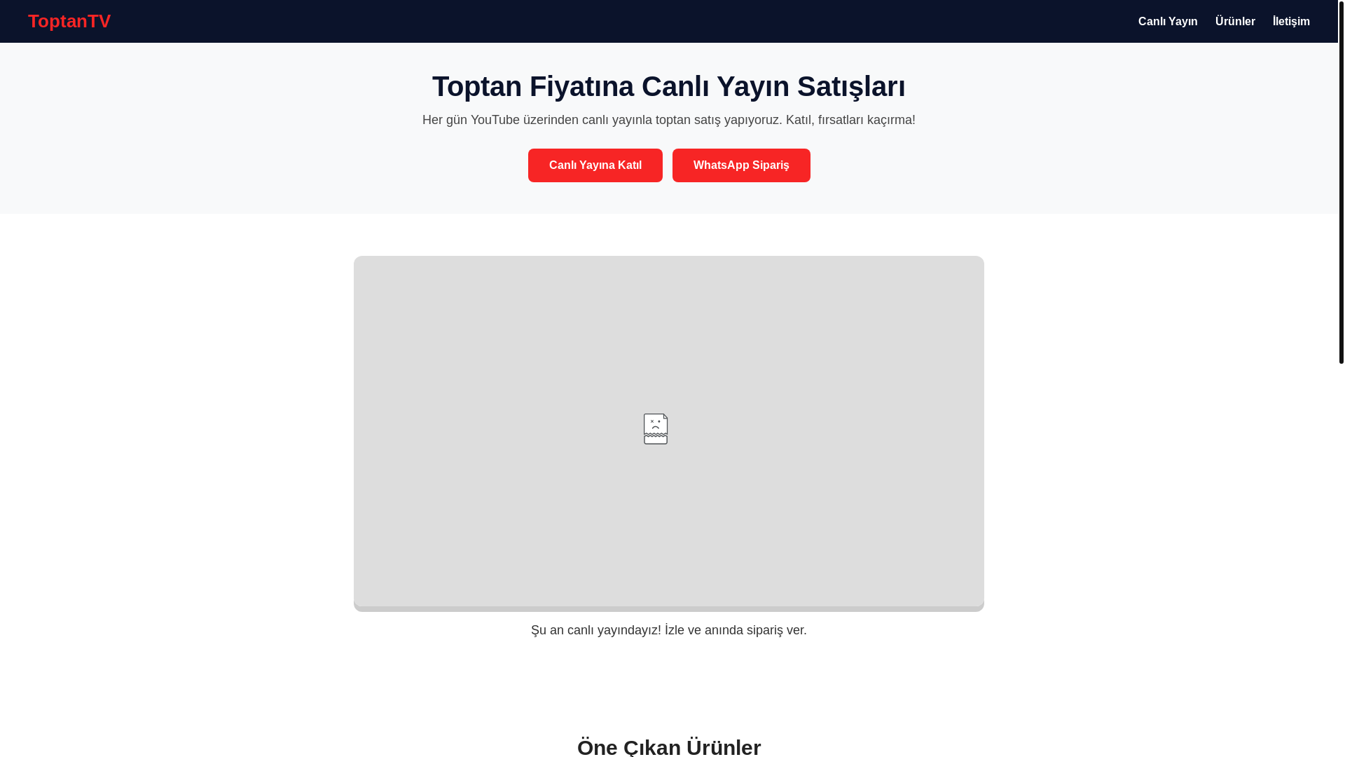 website screenshot of https://toptan-tv.pages.dev/