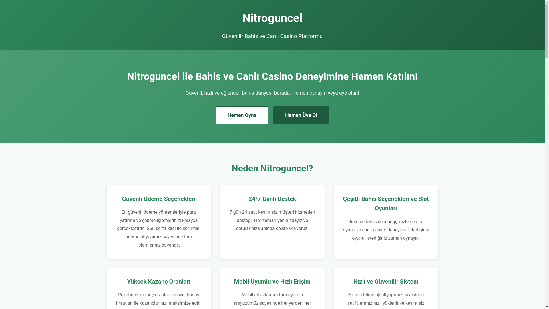 website screenshot of https://nitroguncel.website/