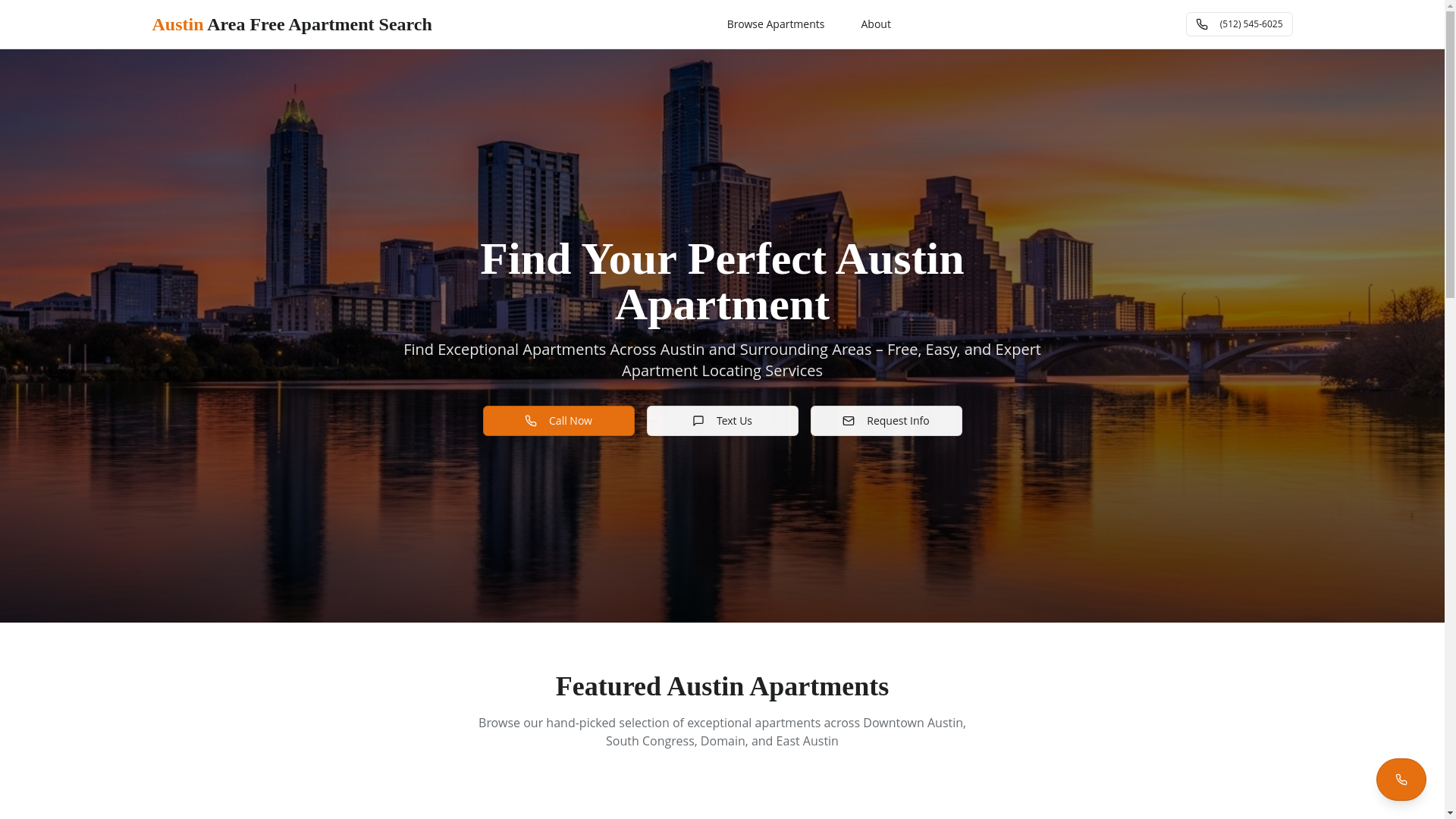 website screenshot of https://austinareafreeapartmentsearch.com/