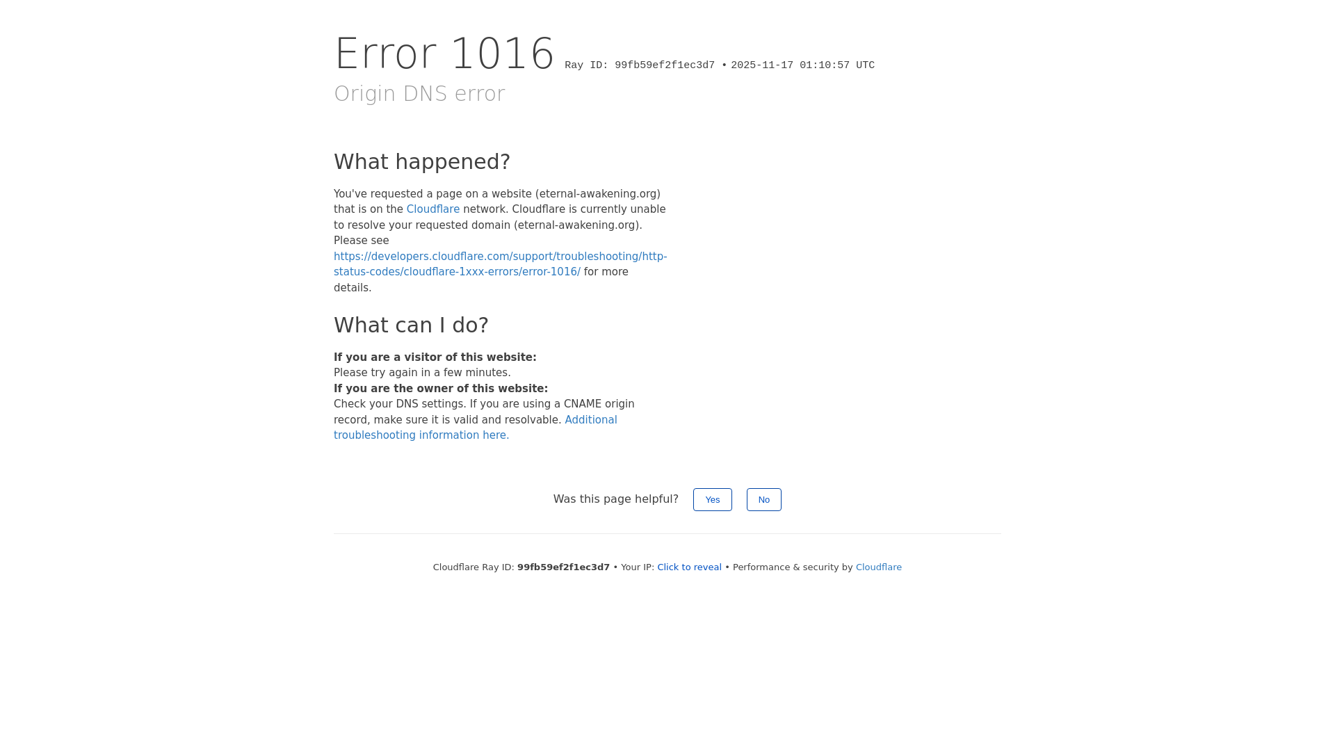 website screenshot of https://eternal-awakening.org/