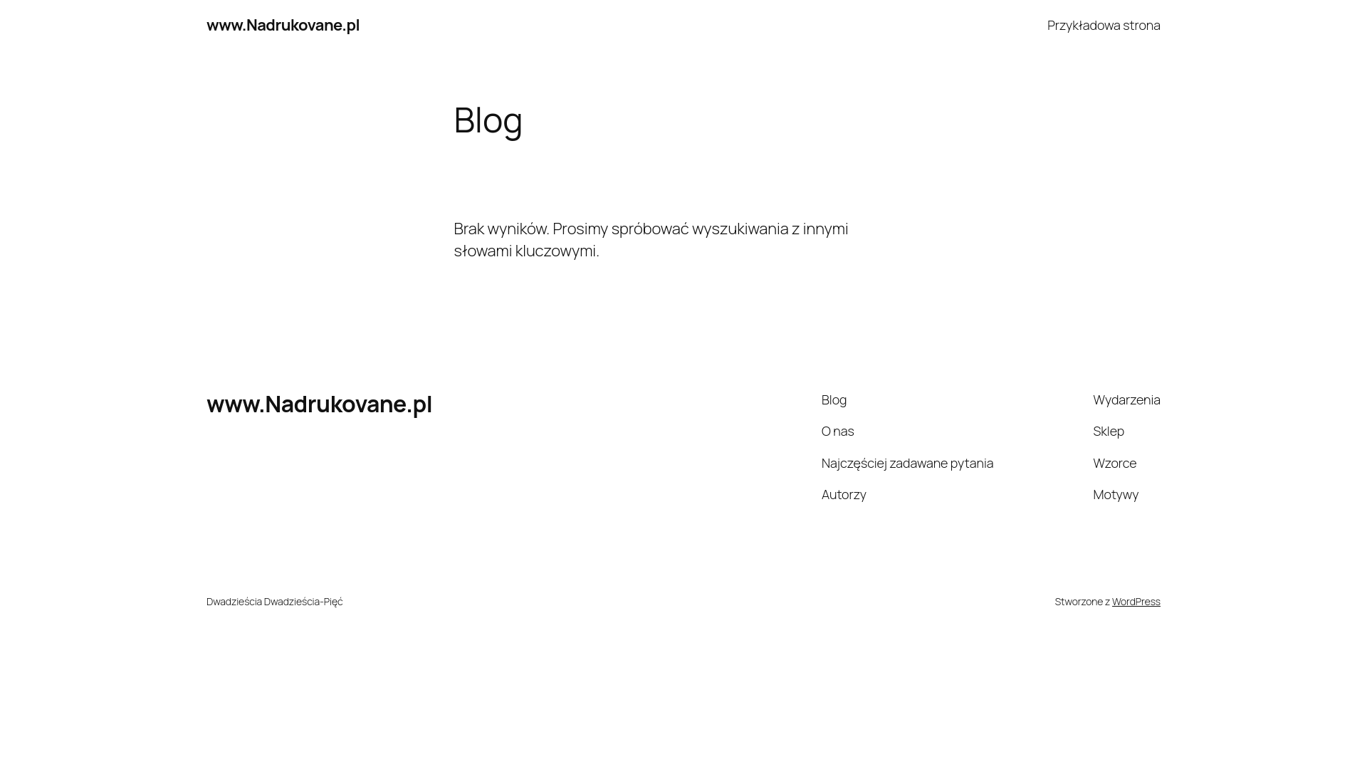 website screenshot of https://nadrukovane.pl/