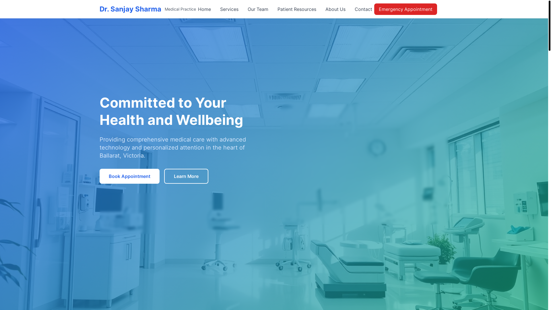 website screenshot of https://sharmasanjays.pro/
