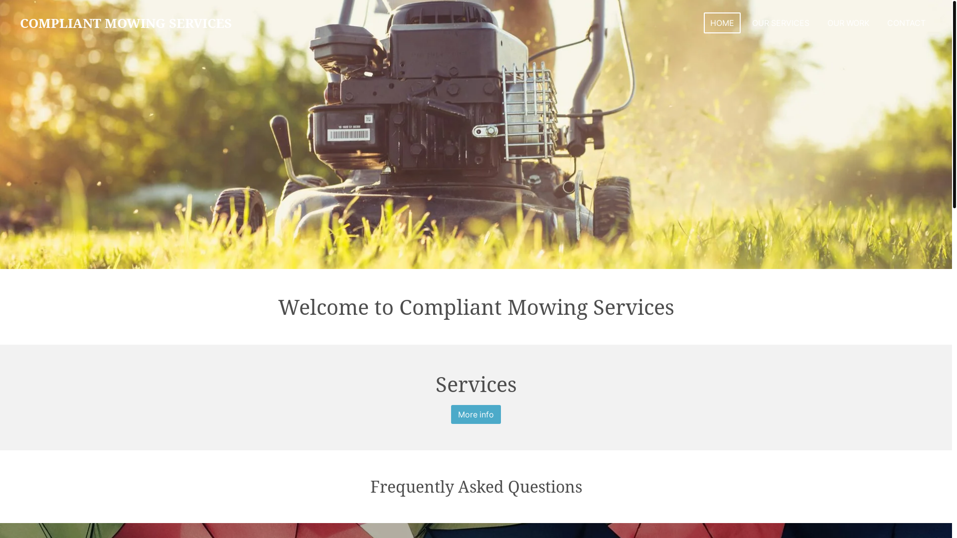website screenshot of https://compliant-mowing.com/