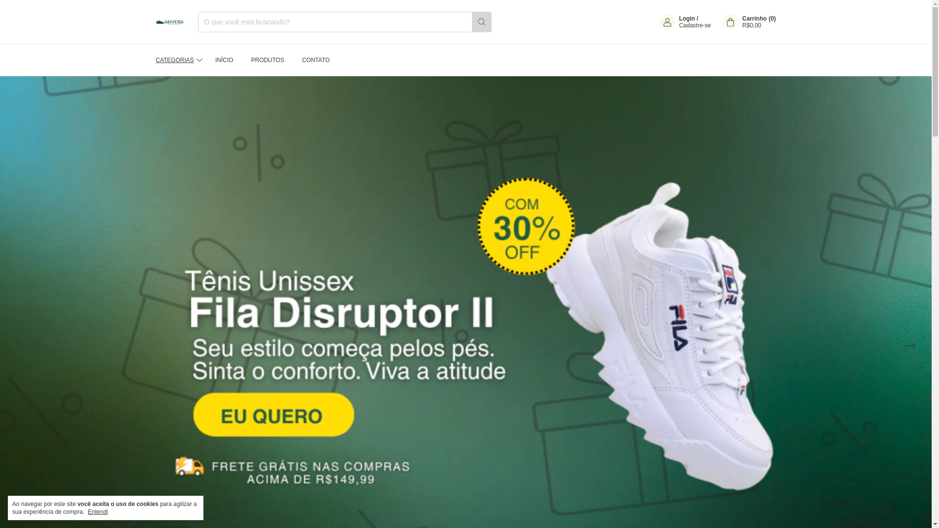 website screenshot of https://anvera.com.br/