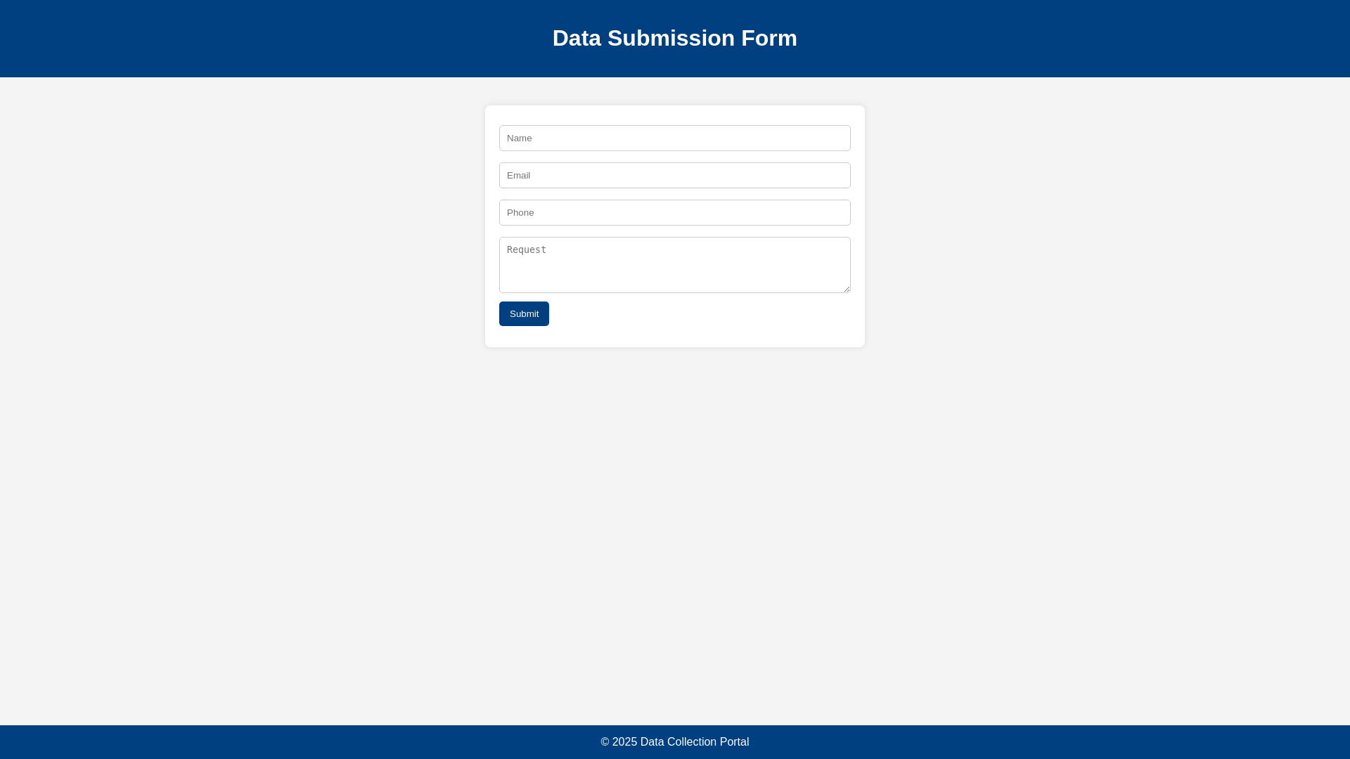website screenshot of https://data-collection-dby.pages.dev/
