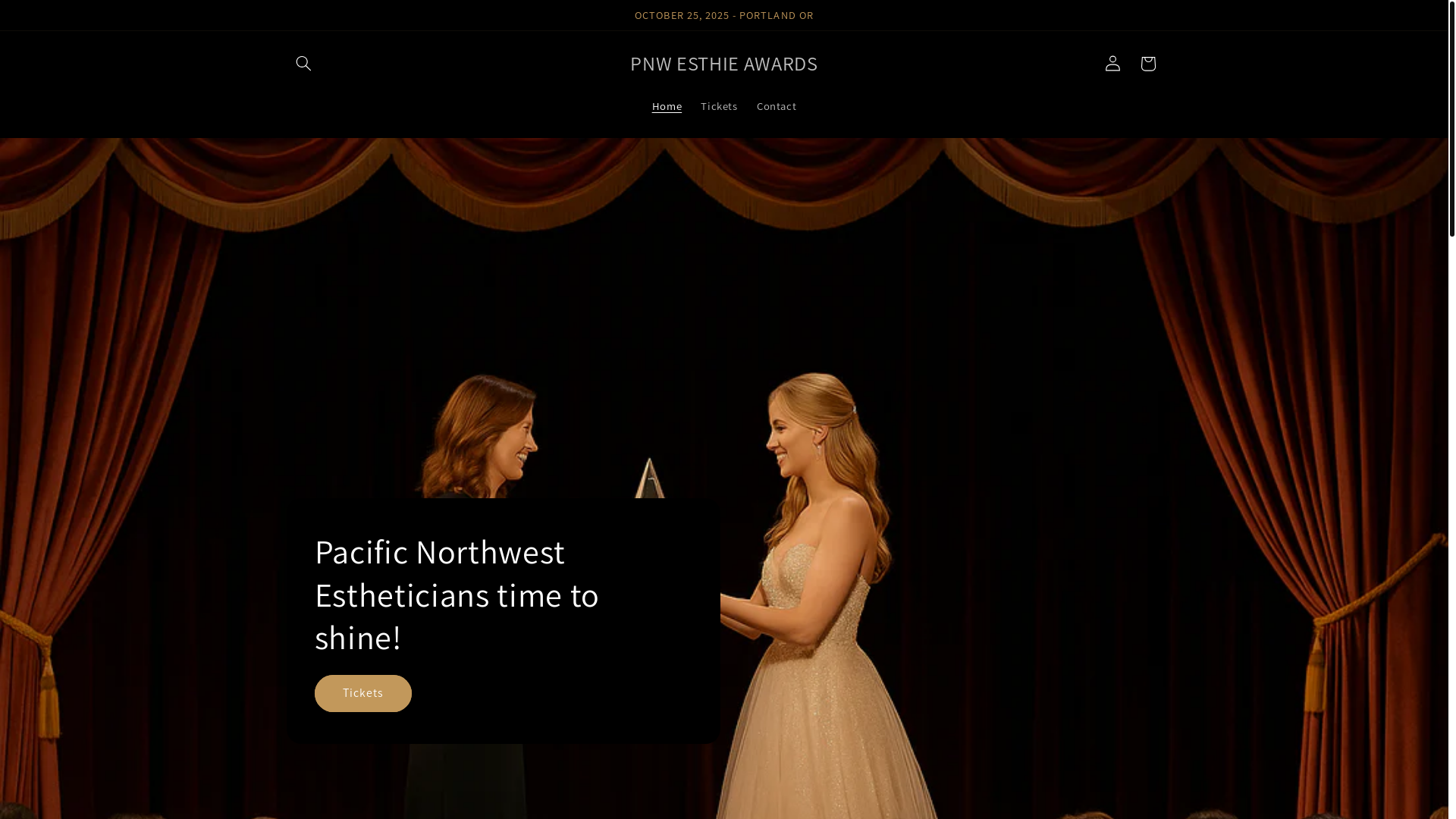 website screenshot of https://pnw-esthie-awards.com/