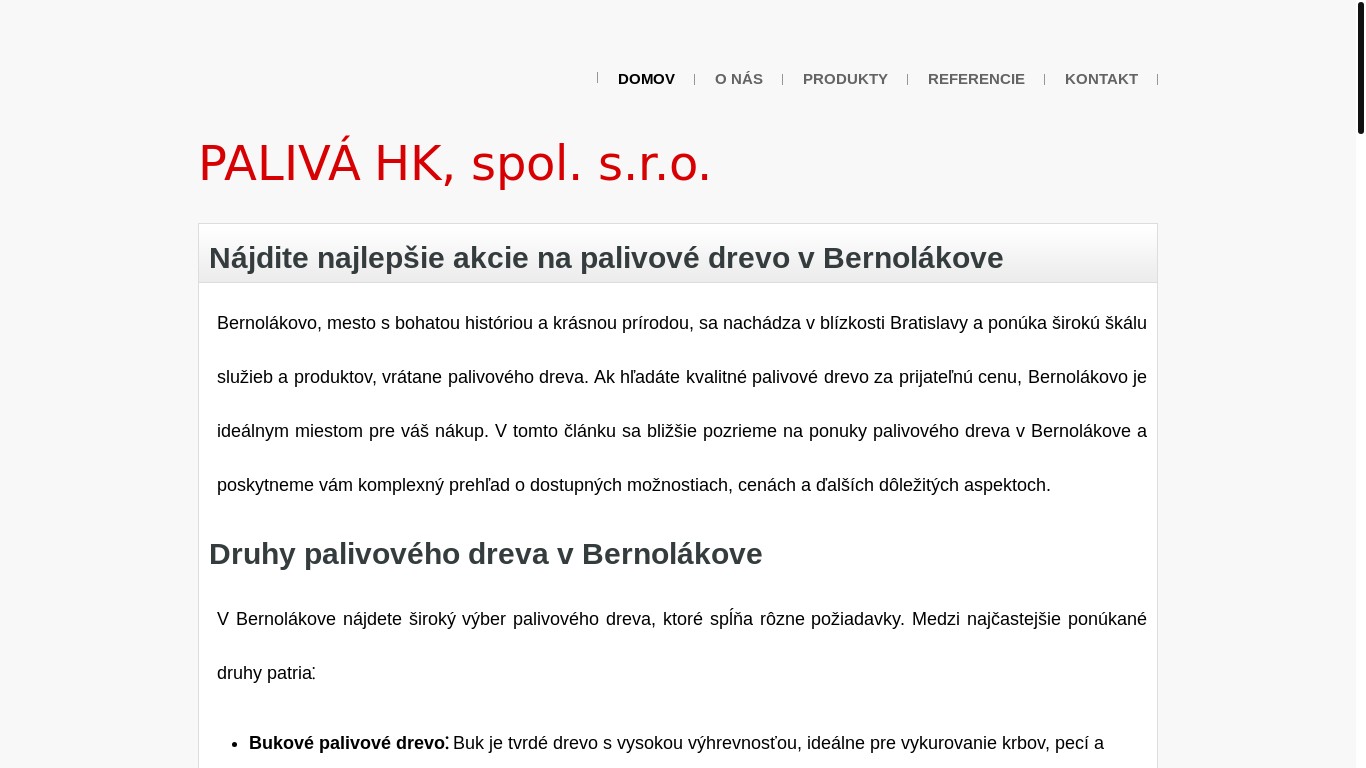 website screenshot of https://palivahk.sk/clanky/akcie-na-palivove-drevo-bernolakovo-493.html