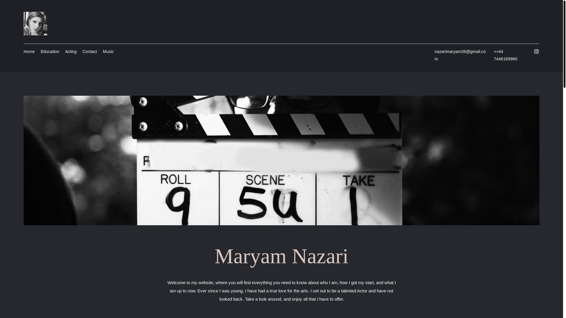 website screenshot of https://maryamnazari.art/