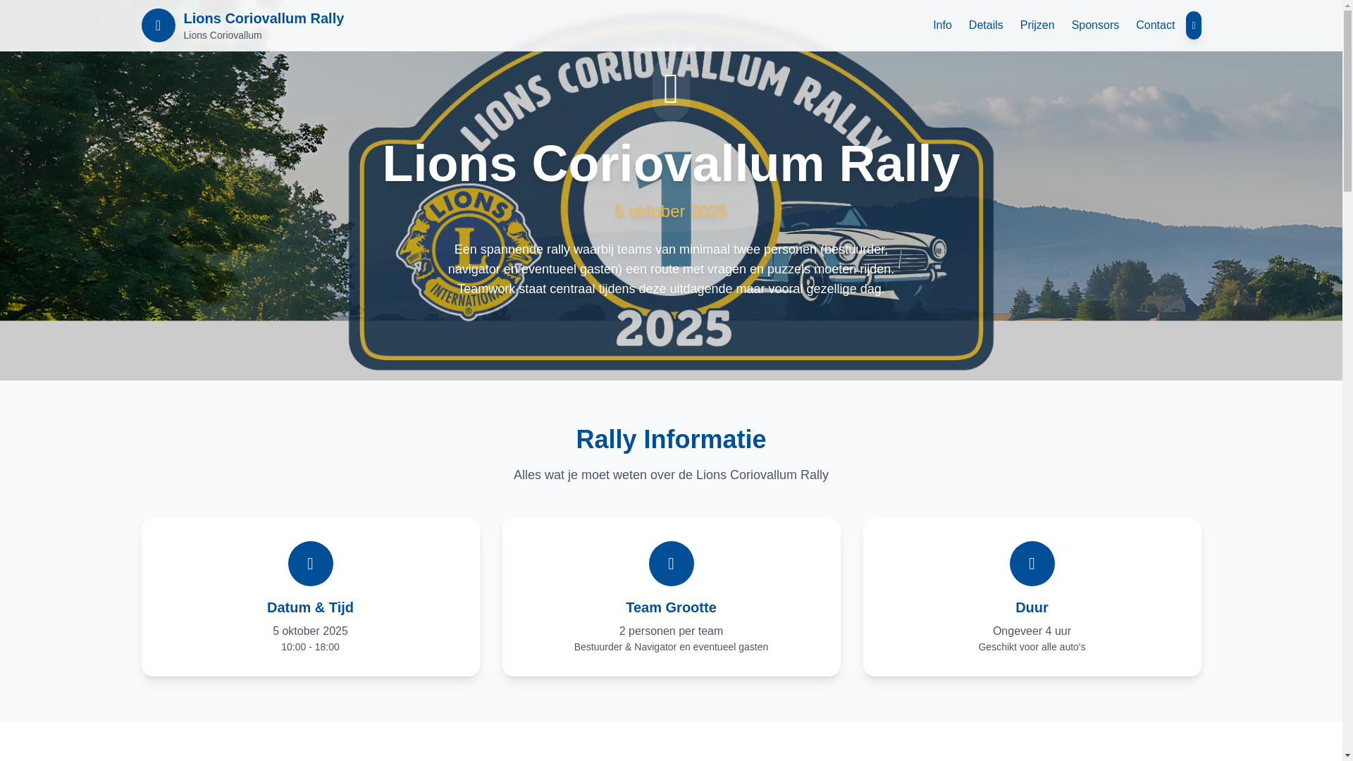 website screenshot of https://lhcrally.nl/