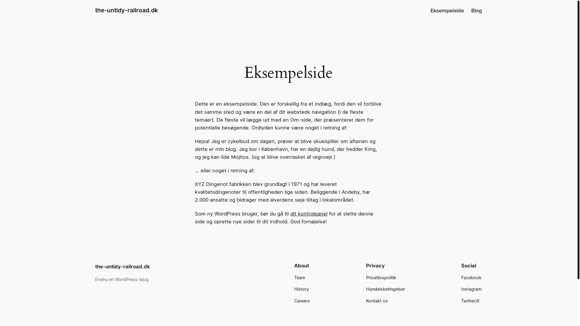 website screenshot of https://the-untidy-railroad.dk/