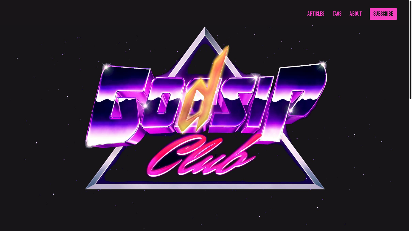 website screenshot of https://godsip.club/