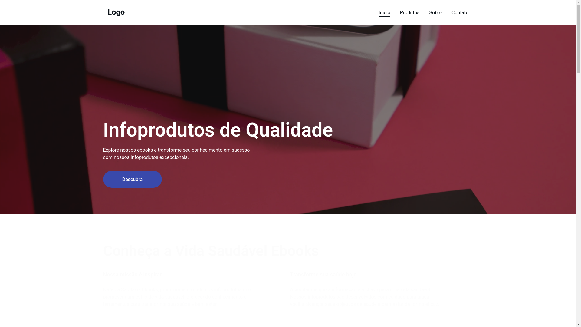 website screenshot of https://vidasaudavelebooks.com/