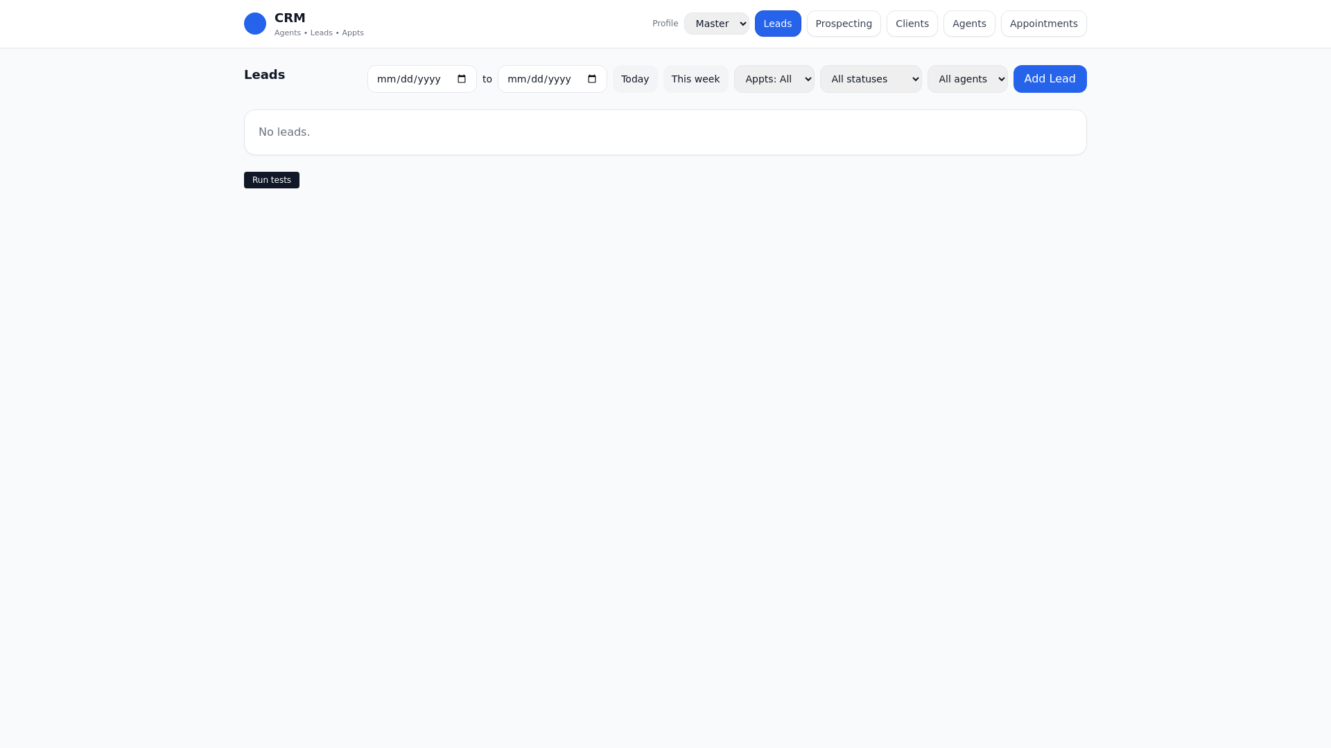 website screenshot of https://lmgcrm.pages.dev/