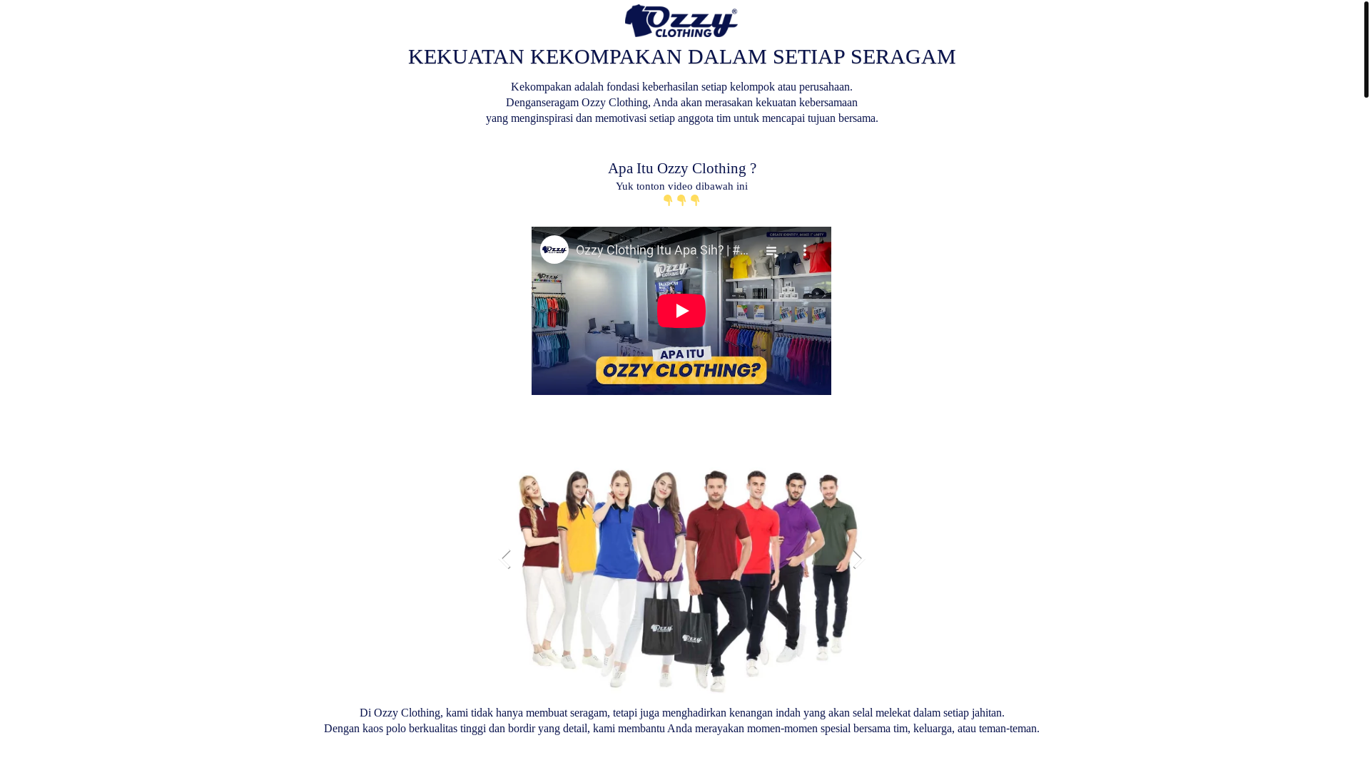 website screenshot of https://steadykonveksi.id/