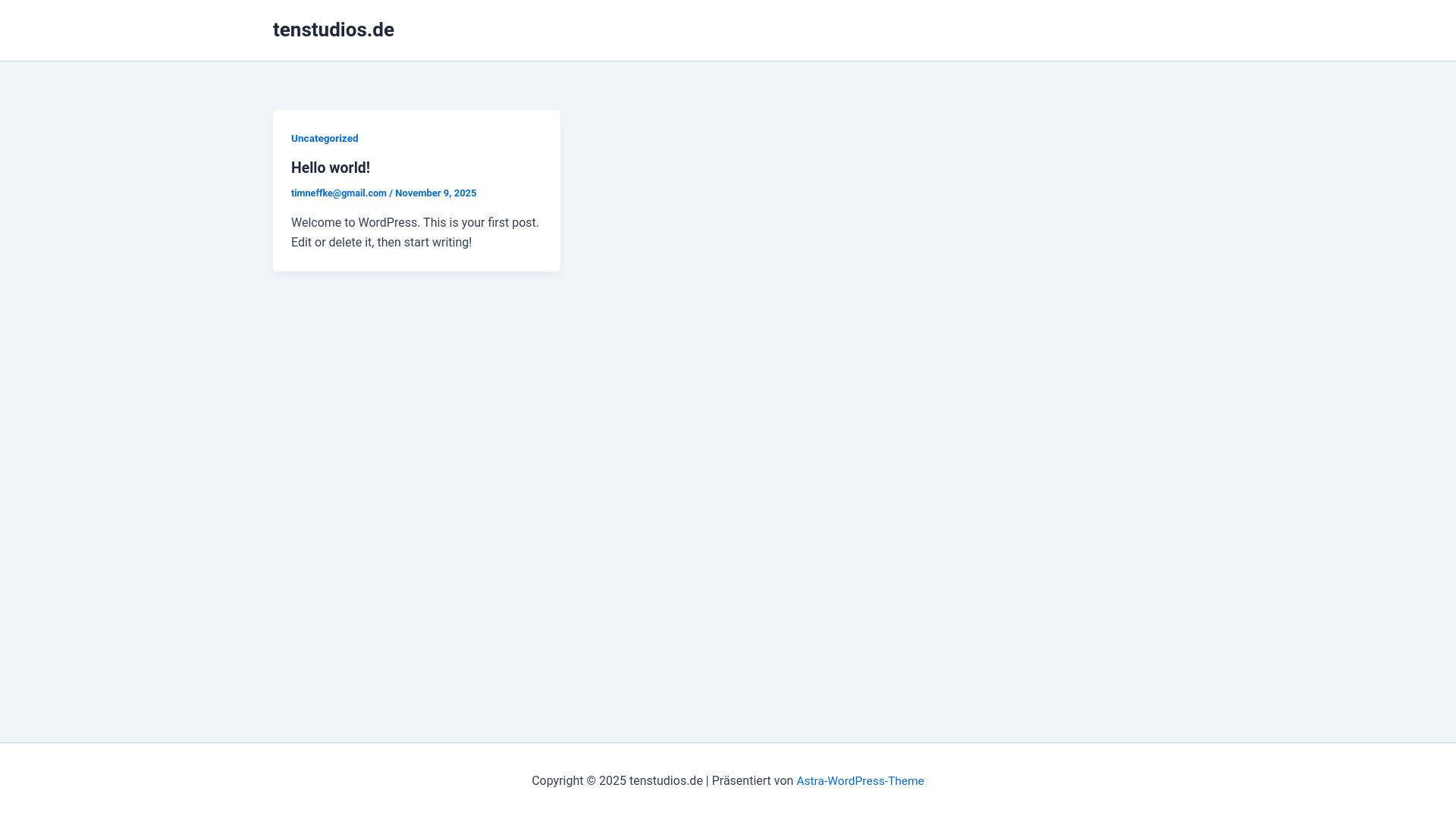 website screenshot of https://tenstudios.de/