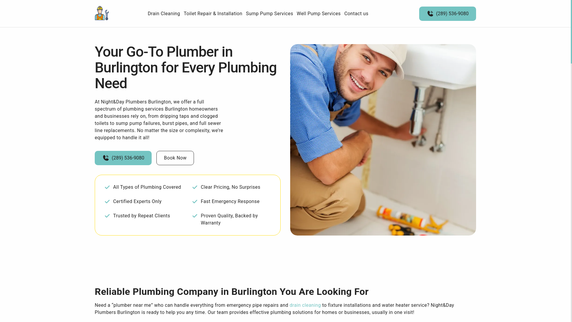 website screenshot of https://plumberajax-ca.pages.dev/