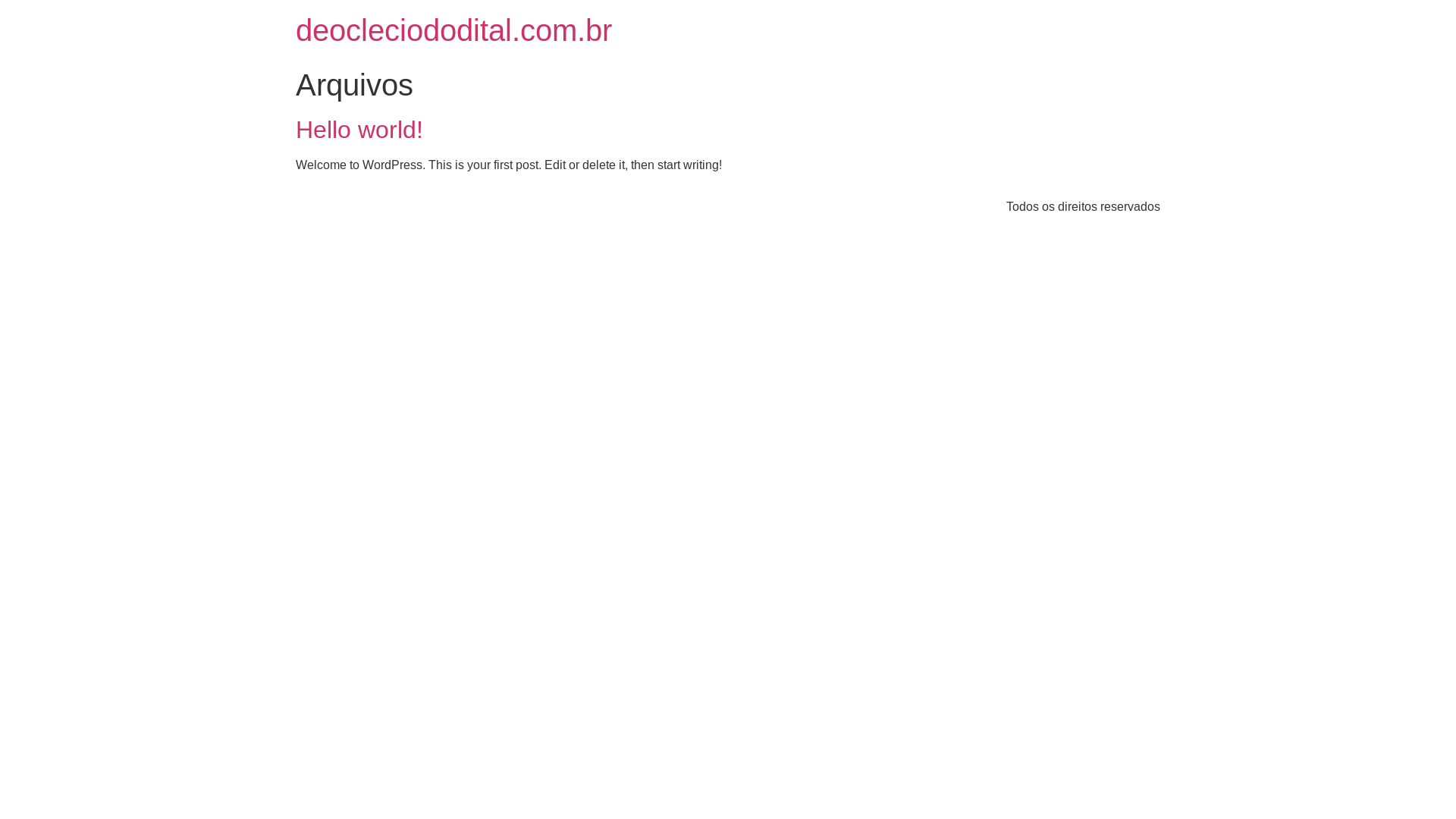 website screenshot of https://deocleciododital.com.br/