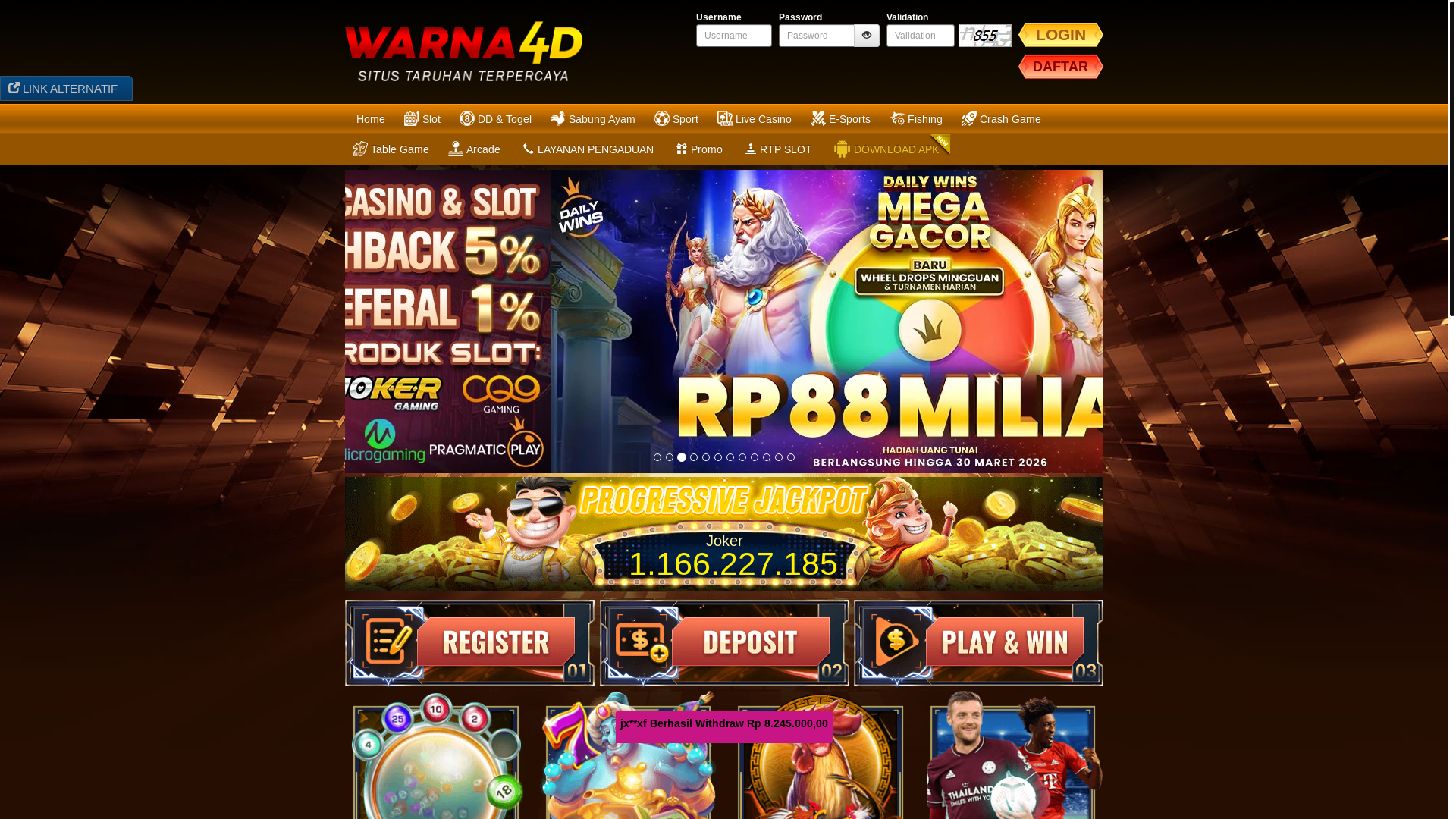 website screenshot of https://warnaberkilau.life/