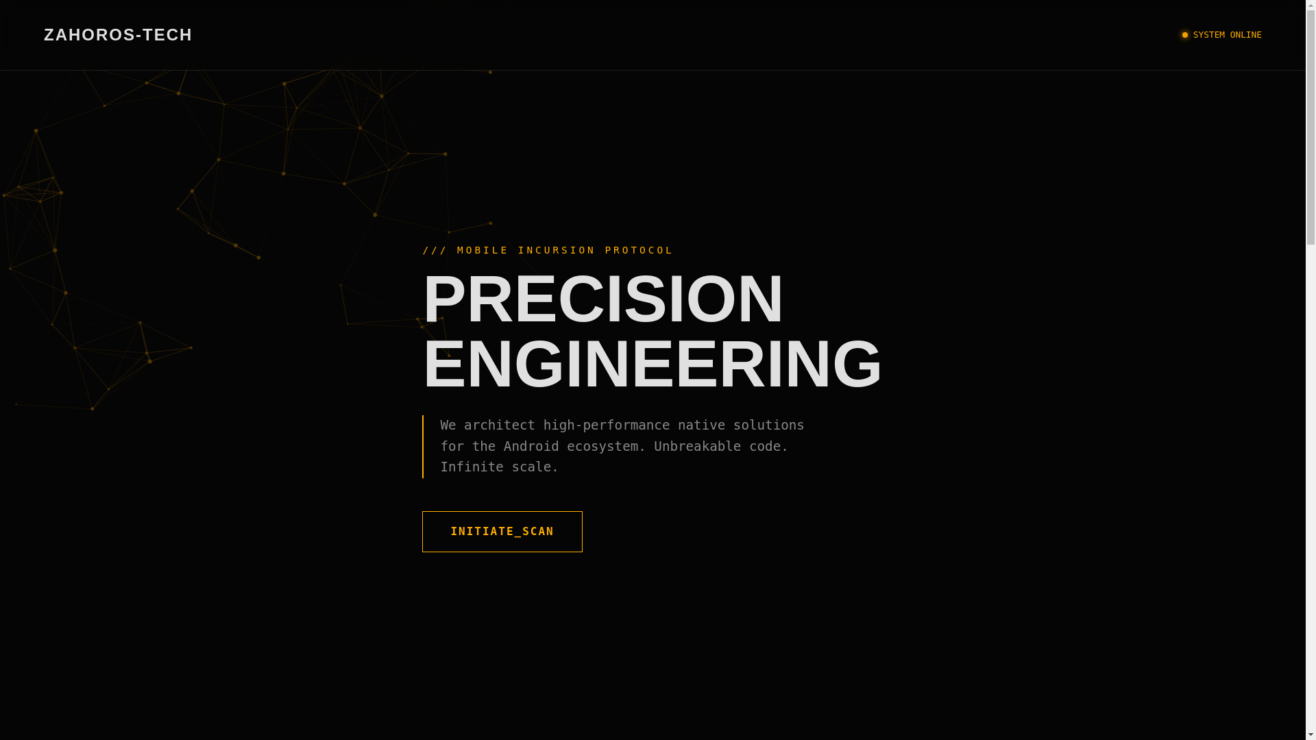 website screenshot of https://zahoros-tech.uno/