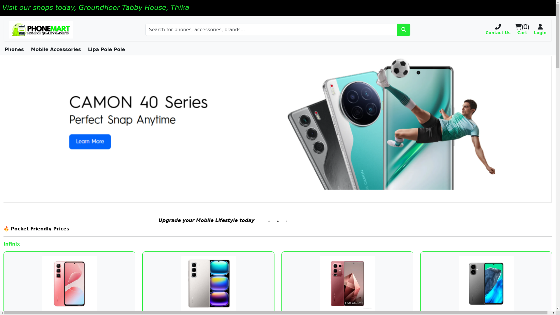 website screenshot of https://phonemartcommunication.co.ke/