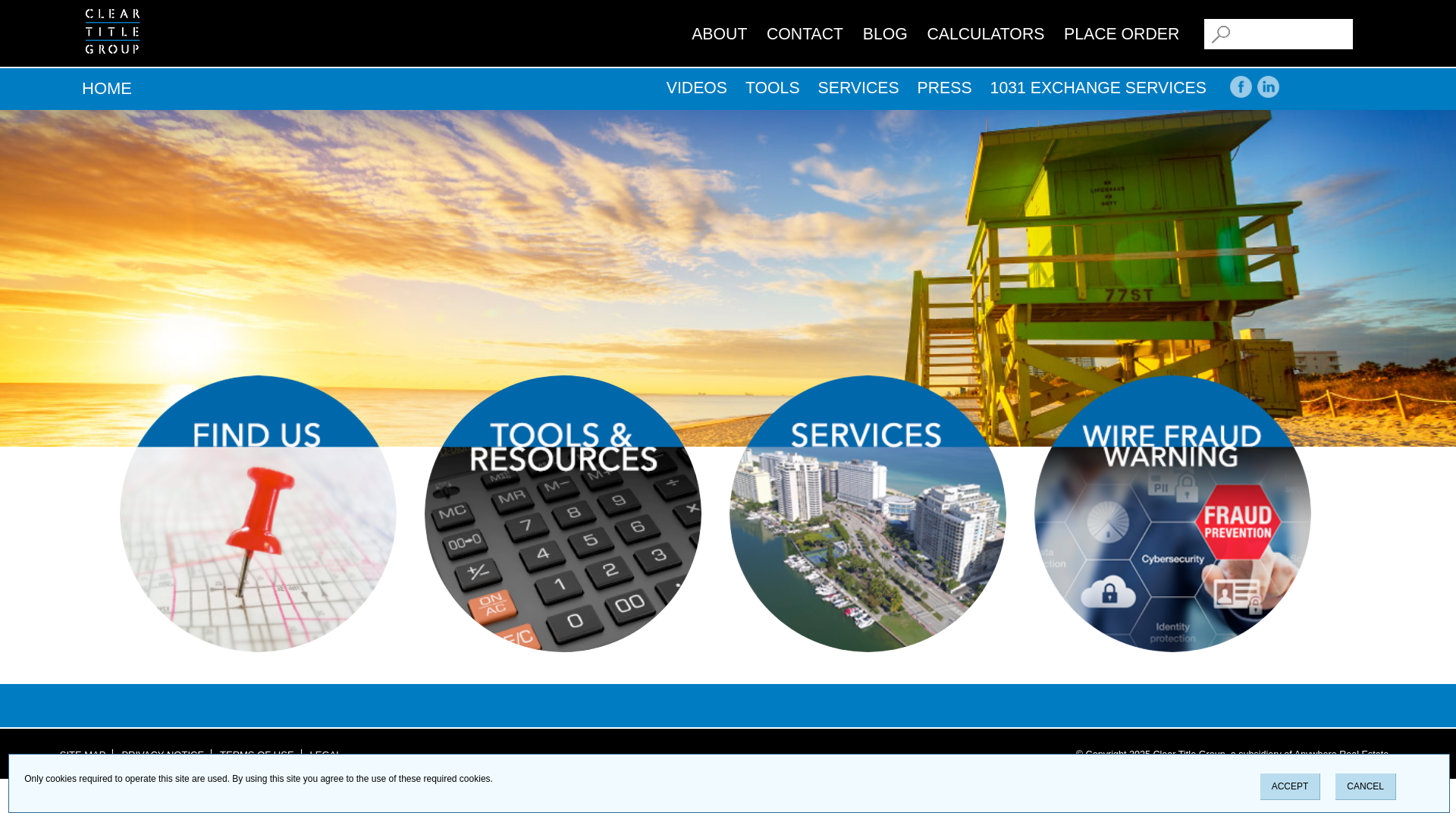 website screenshot of https://cleartitlegroup.com/