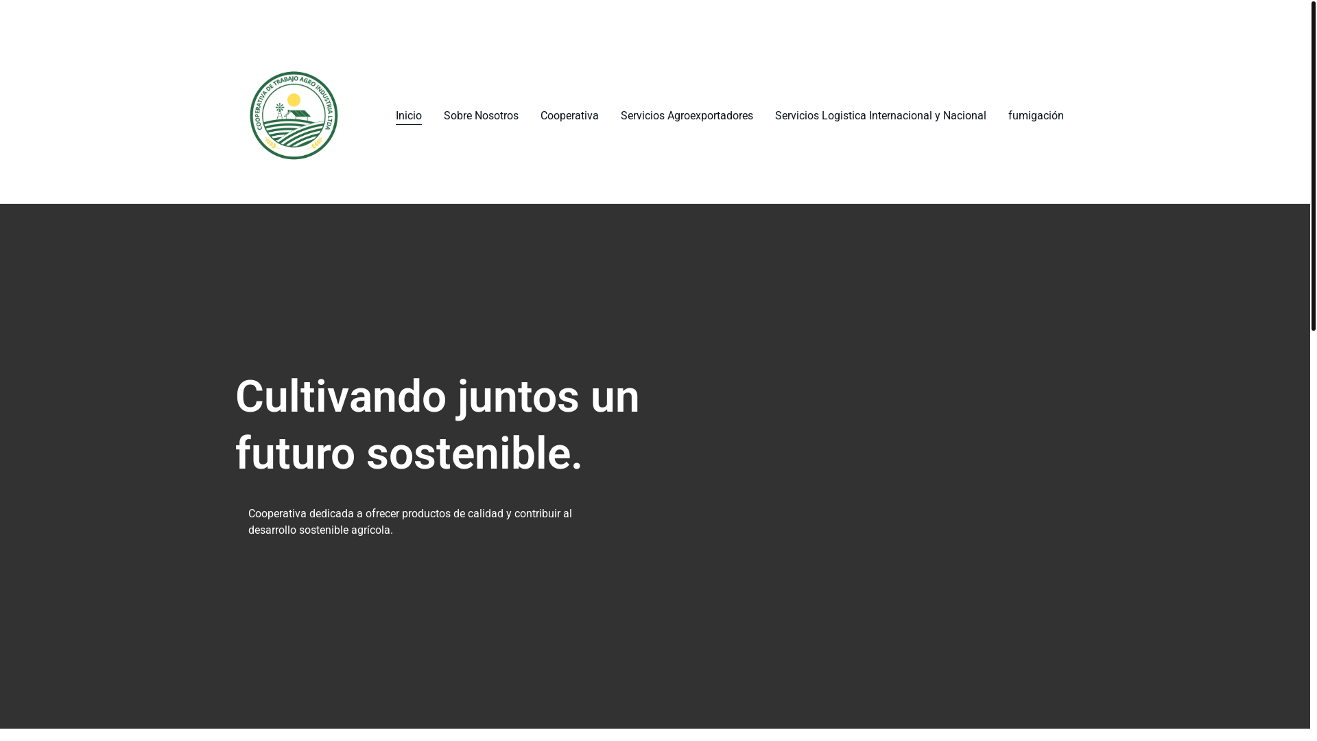 website screenshot of https://cooperativaagromec.com/