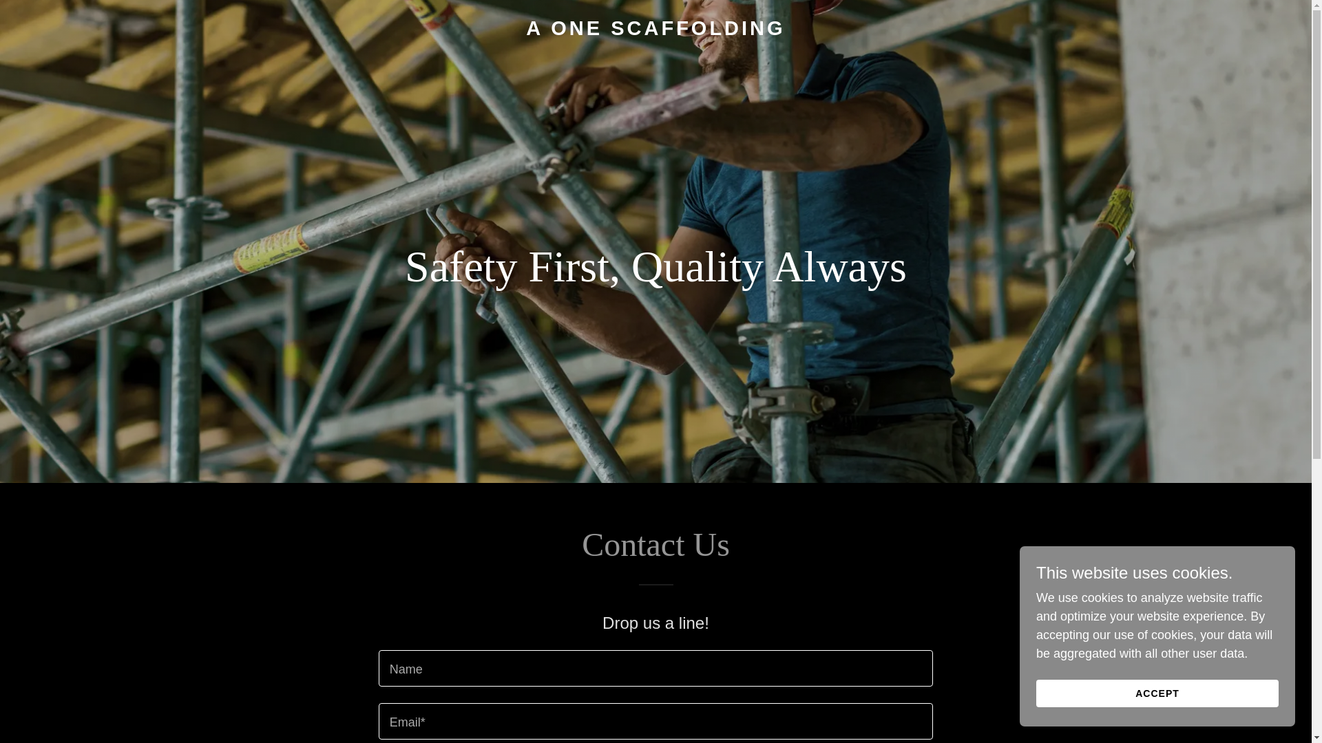 website screenshot of https://aonescaffolding.com/