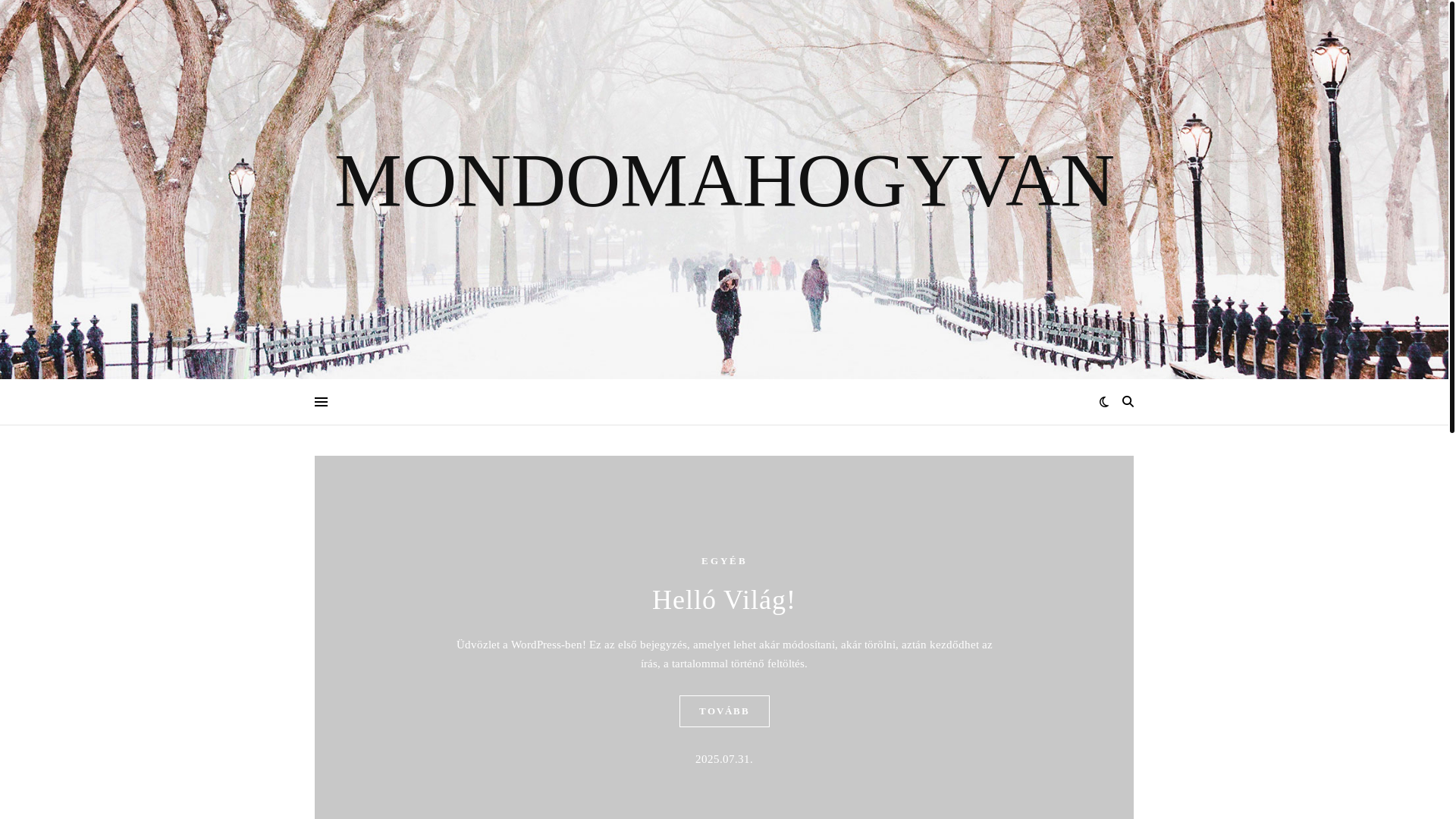 website screenshot of https://mondomahogyvan.hu/