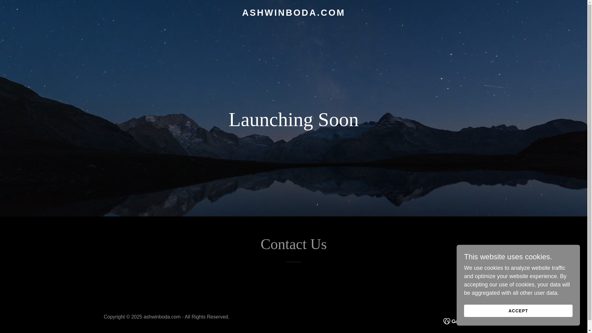 website screenshot of https://ashwinboda.com/