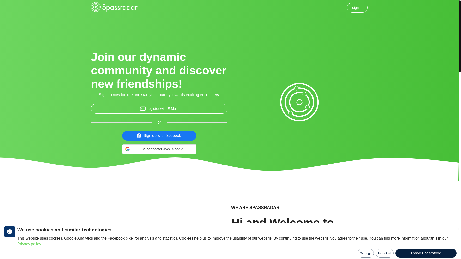 website screenshot of https://spassradar-web.pages.dev/