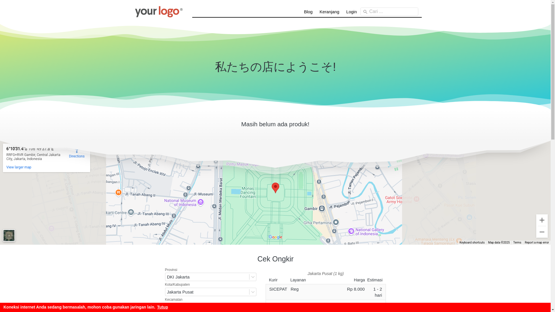 website screenshot of https://pusatseserahan.com/