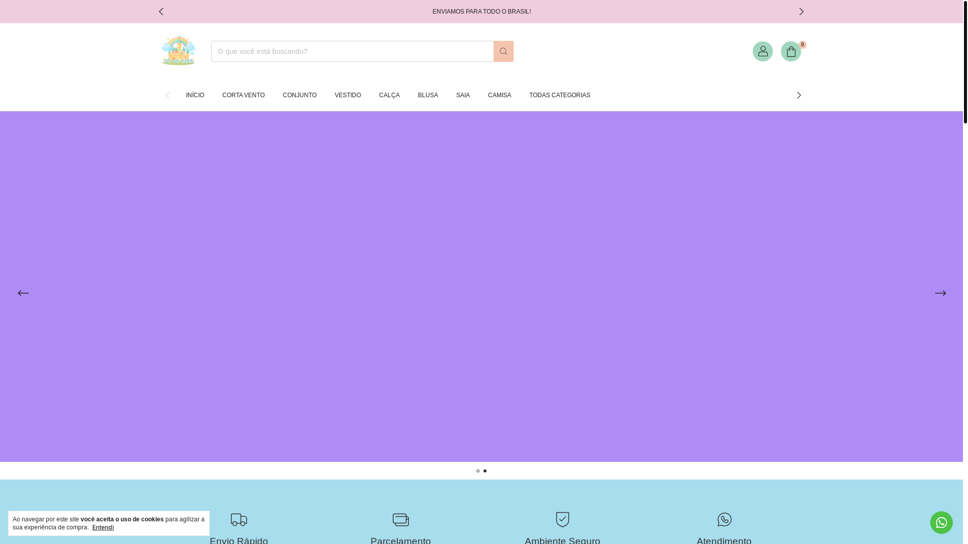 website screenshot of https://todekids.com.br/