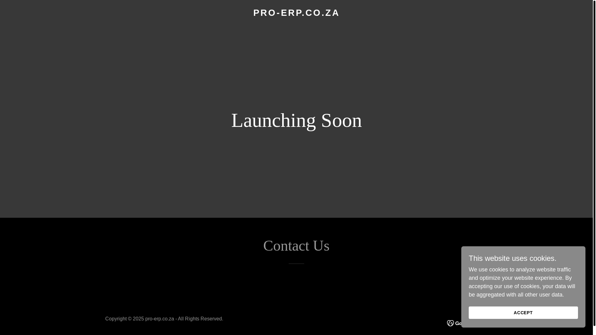 website screenshot of https://pro-erp.co.za/