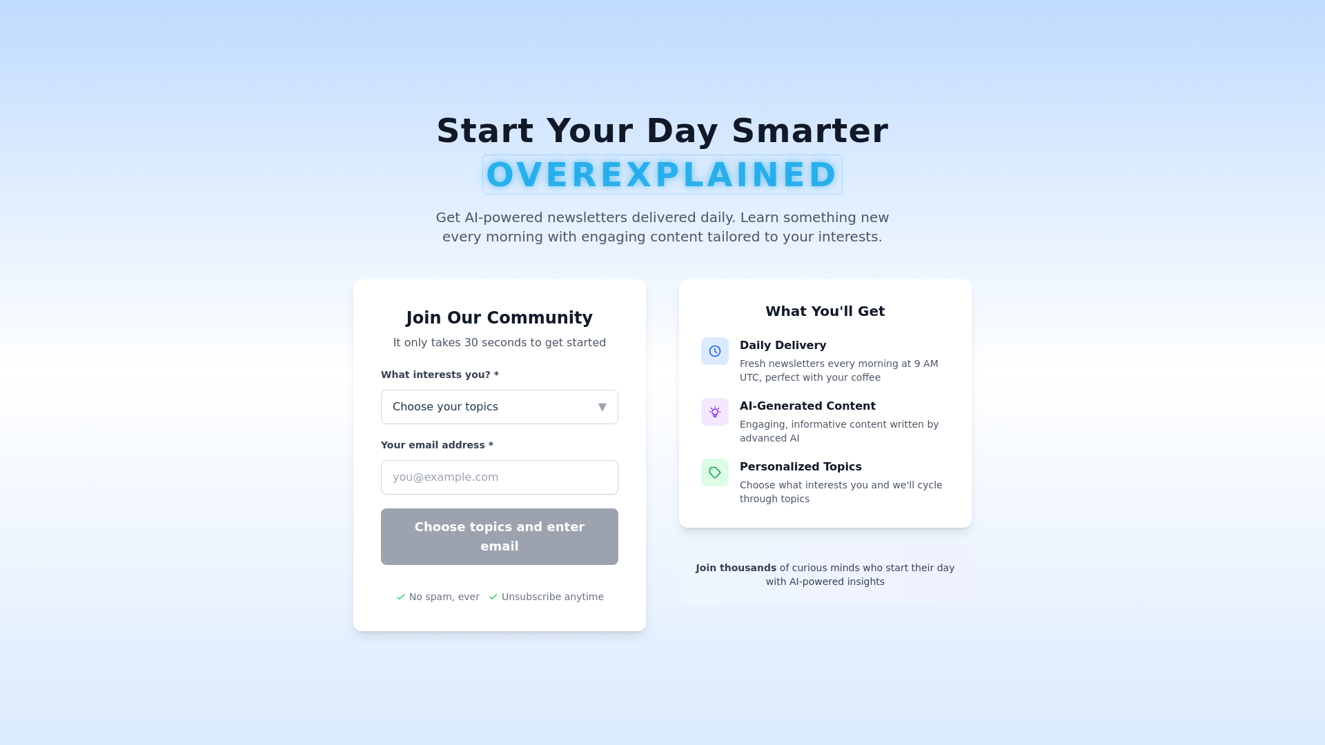 website screenshot of https://overexplained.me/