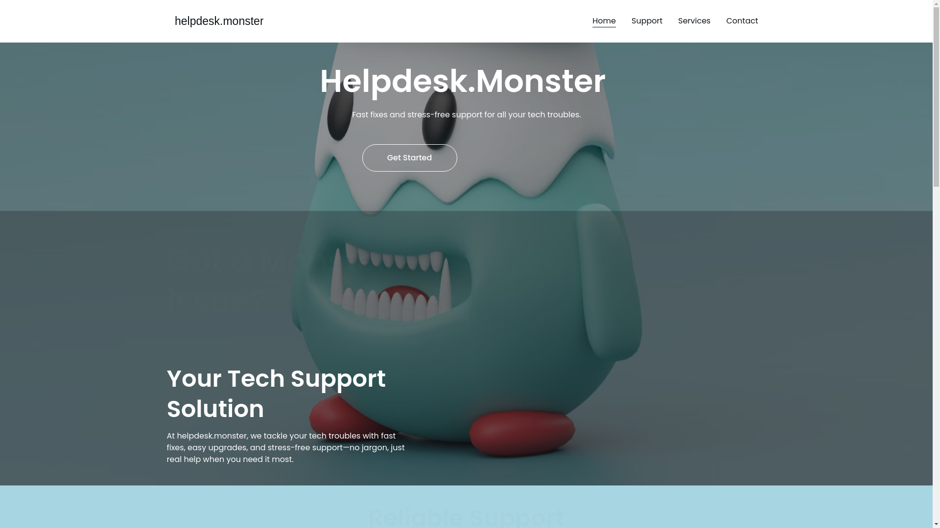 website screenshot of https://thehelpdesk23ict.com/