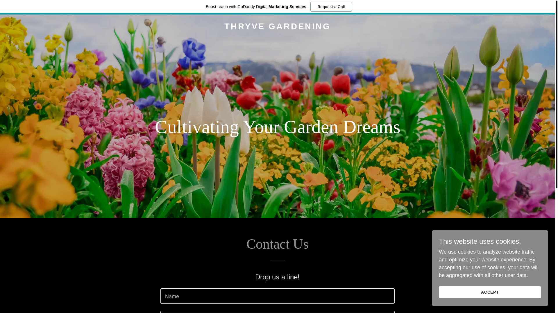 website screenshot of https://thryvegardening.com.au/