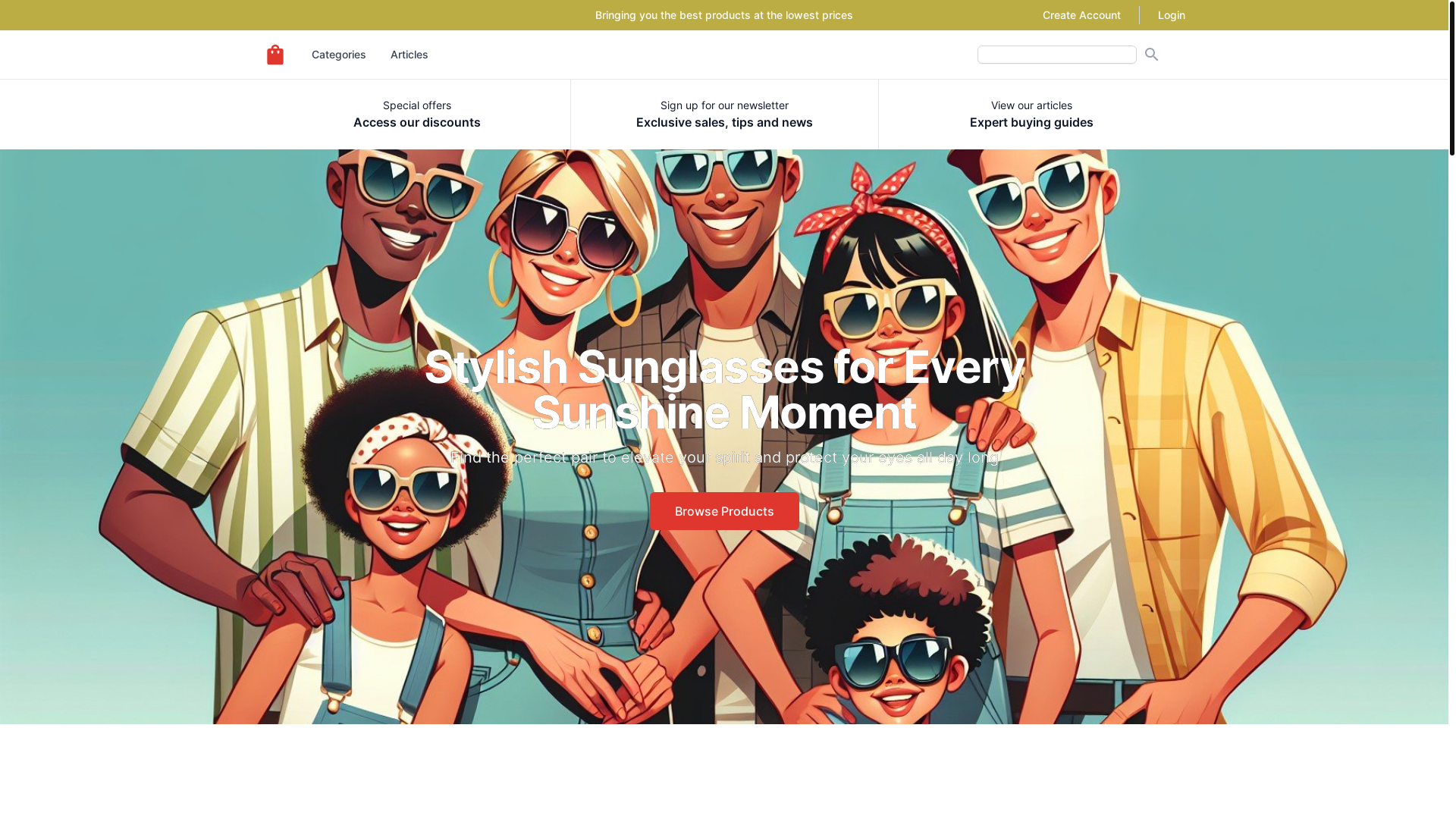 website screenshot of https://bigshadesstore.com/