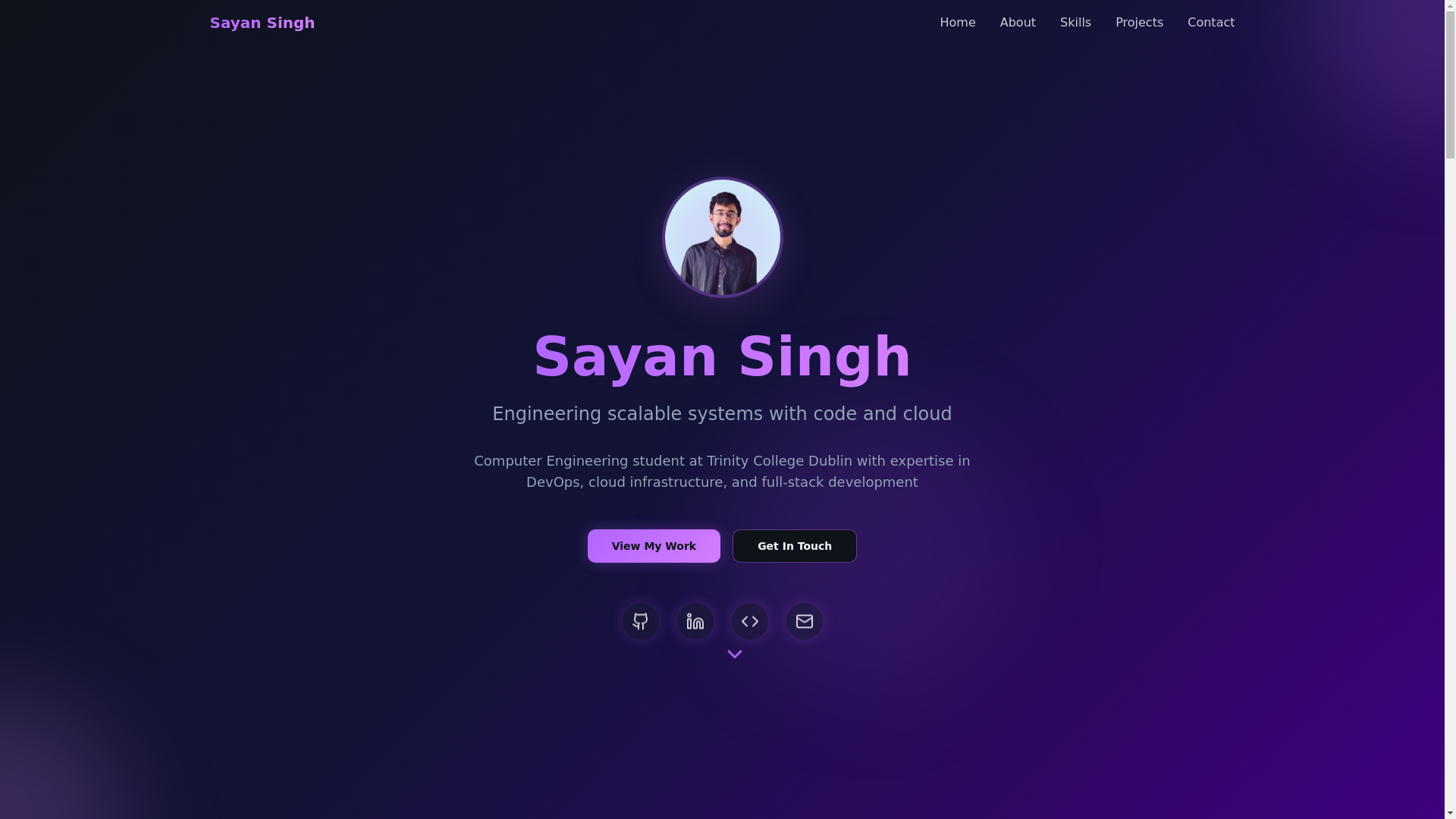 website screenshot of https://codedbysayan.online/